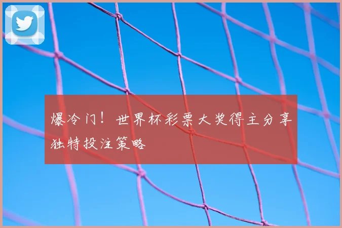 爆冷门!世界杯彩票大奖得主分享独特投注策略